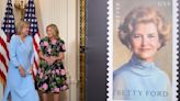 Betty Ford forever postage stamp is unveiled at the White House