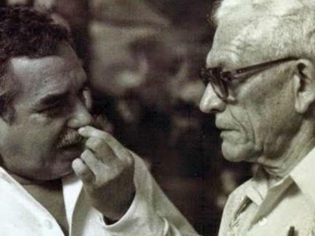 Gabriel García Márquez en la celebración del 70 cumpleaños años de Juan Bosch