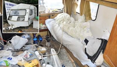 Inside squalid caravan where slave was held captive & beaten for 26 years