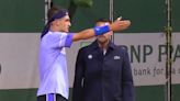 French Open ‘circus’ as home favourite escapes disqualification for hitting fan with ball