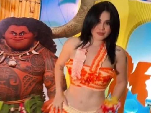 ¡Se acepta como Maui! Gomita presume su fiesta de Moana y demuestra que es un meme | VIDEO