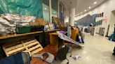 Inside the occupied Millar Library on PSU campus