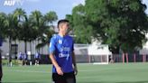 Uruguay's national team on their first day of training in Miami