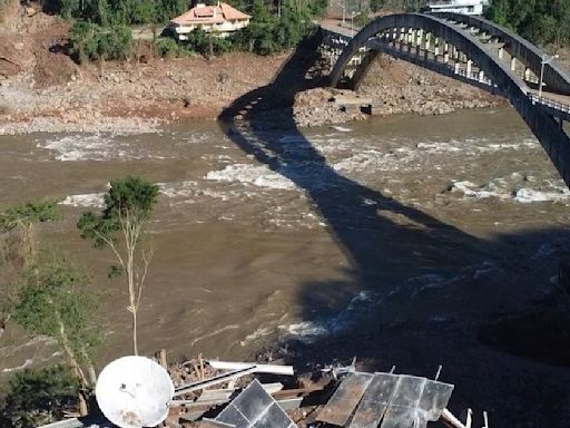 VÍDEO: imagens aéreas mostram região da Ponte Ernesto Dornelles, na BR-470, 20 dias após deslizamentos de terra | Pioneiro