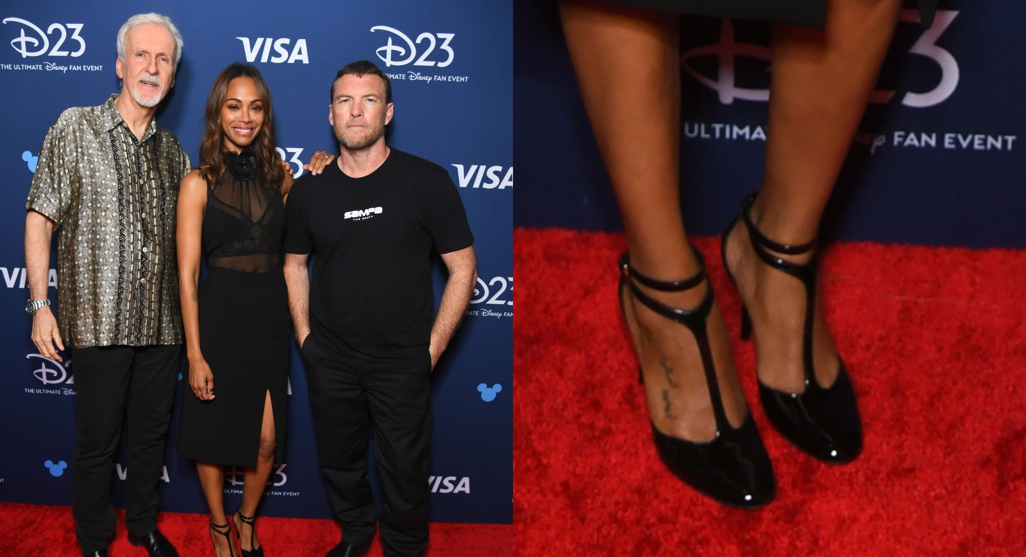 Zoë Saldaña Takes T-Strap Pump Trend to Disney’s D23 Event