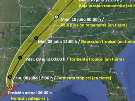 Huracán Beryl avanza rumbo a Texas y provocará lluvias muy fuertes en 3 estados de México