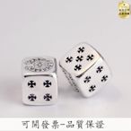 【台北公司-品質保證】一休老銀匠手工製作  十字花 s925純銀骰子 潮流 個性骰子