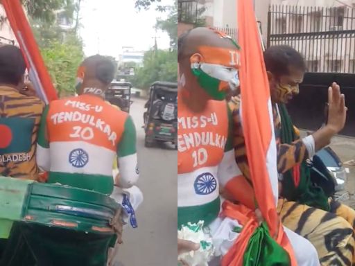 Video: Bangladesh Supporter Tiger Robi Takes Rickshaw Ride With Indian Superfan Sudhir Before Getting 'Deported'