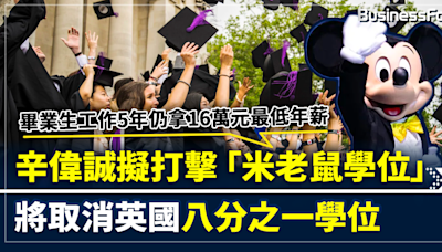 畢業生工作5年仍拿16萬元最低年薪 辛偉誠擬打擊「米老鼠學位」 將取消英國八分之一學位 | BusinessFocus
