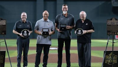 Arizona Diamondbacks Randy Johnson, Luis Gonzalez are 1st to join franchise Hall of Fame