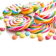 A type of candy that is hard and brittle, often made with sugar, corn syrup, and flavorings.