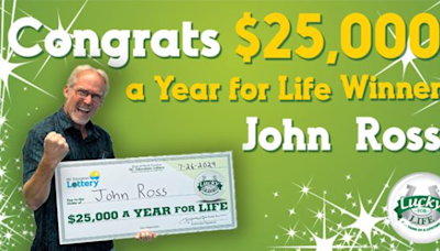 North Carolina man wins $25,000 for life on wife’s birthday