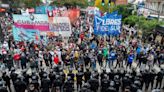 Marchas en Argentina en reclamo de alimentos para comedores populares