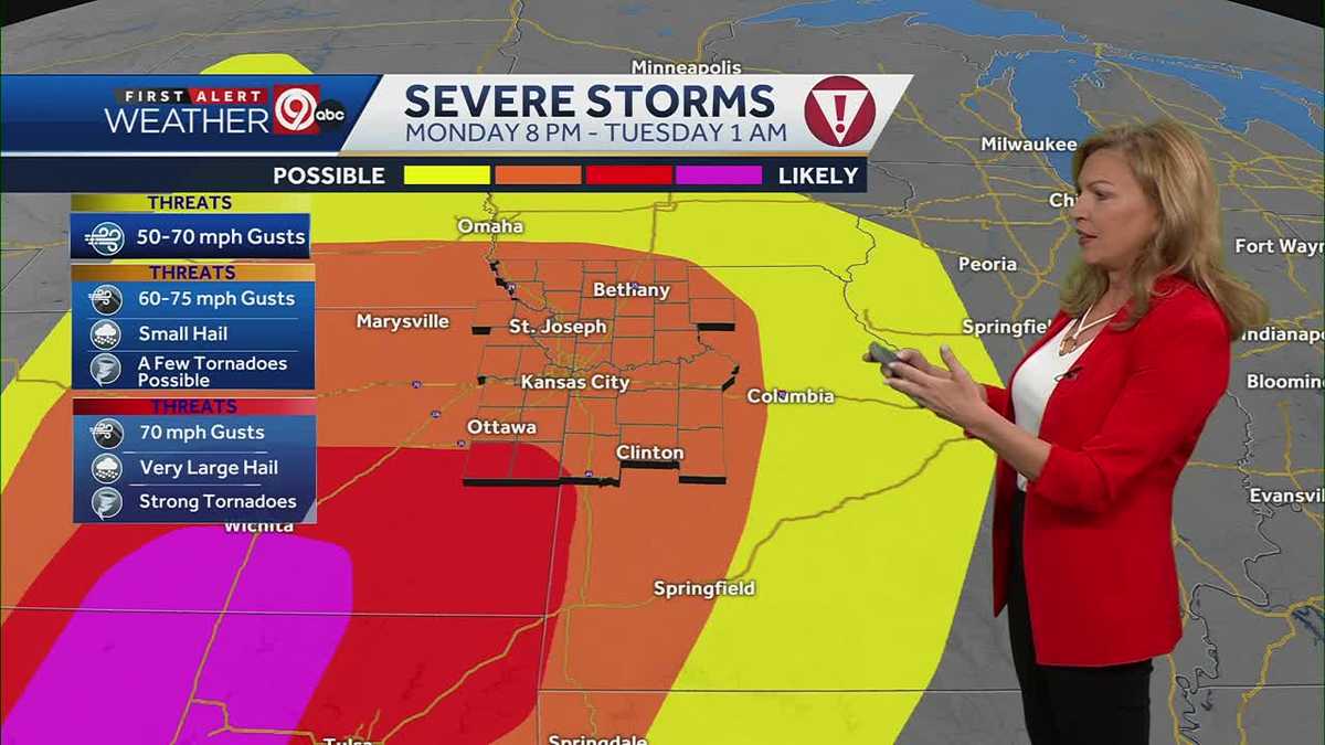 Severe storms are possible tonight