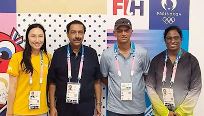 PIX: Dravid-PT Usha meet at India House at Paris Olympics