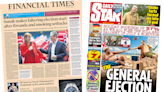 Newspaper headlines: 'Faltering election start' and 'General ejection'