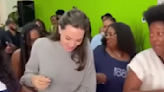 This Footage of Angelina Jolie Doing the Electric Slide at Zahara’s College Sendoff Is Amazing