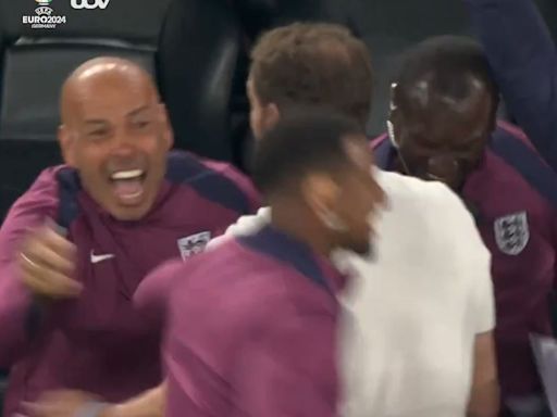 Watch Hasselbaink ‘remember he’s Dutch’ during England's wild celebrations