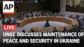 LIVE: UN Security Council discusses maintenance of peace, security in Ukraine