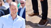 Prince William Gets Sporty With Brown Suede Sneakers To Visit Fistral Beach