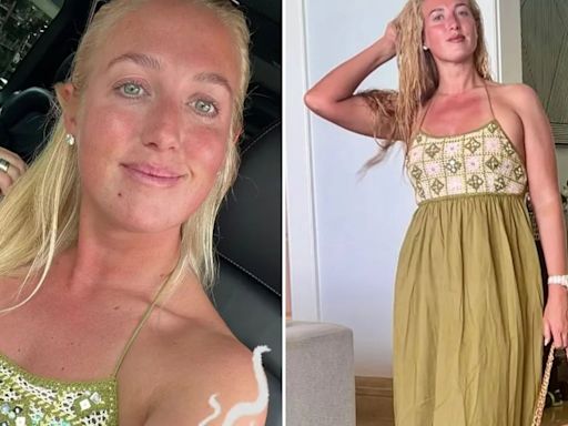 Shop Paris Fury's £35 green crochet dress that she's wearing on repeat in summer