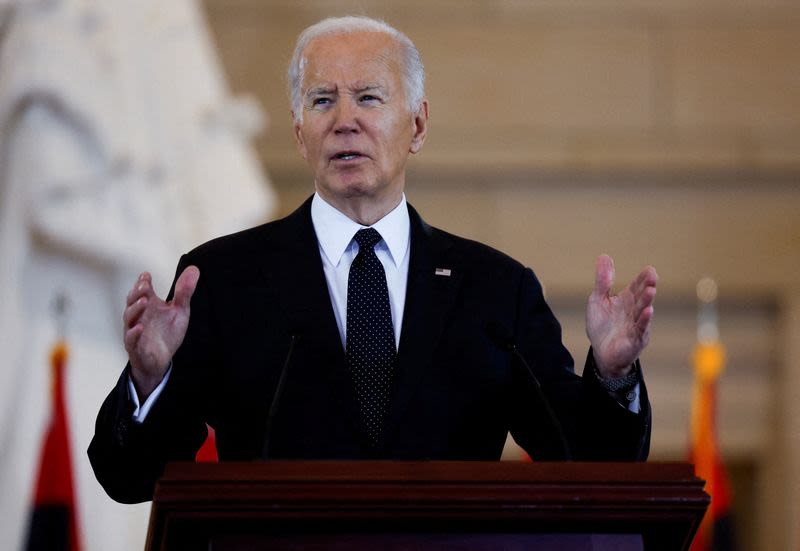 Biden says bombs US has paused sending to Israel have killed civilians