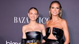 Heidi and Leni Klum Coordinate in Black Leather Looks at BAZAAR's Icons Party