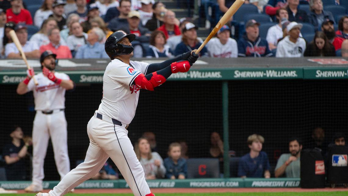 Bo Naylor hits his 1st career grand slam, Cleveland Guardians beat Los Angeles Angels 7-1