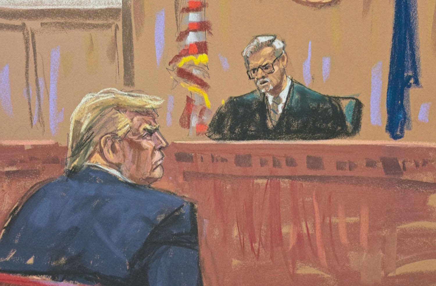 The courtroom for Trump's trial becomes a test of power for an ex-president and a judge