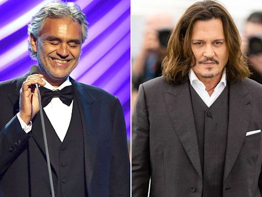 Andrea Bocelli Calls Johnny Depp a 'Rockstar Loved and Applauded Everywhere' Ahead of Their Concert Together