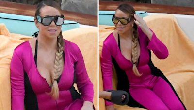 Mariah Carey Rocks Pink Swimsuit, Hangs with Kids Off Amalfi Coast