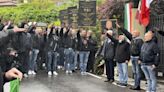 Dozens in Italy give a fascist salute on the anniversary of Mussolini’s execution