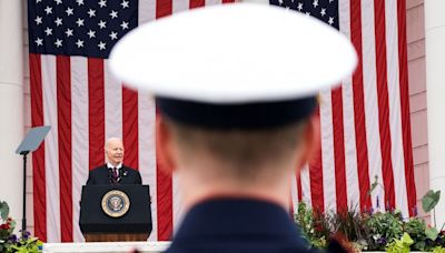 Biden marks Memorial Day with somber speech at Arlington National Cemetery