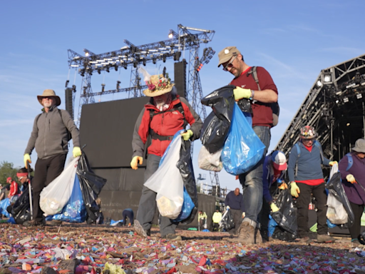 Glastonbury clean-up under way as 2024 music festival comes to an end
