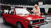 Elke Sommer Drives Her New 1981 VW Rabbit Droptop to the Oscars