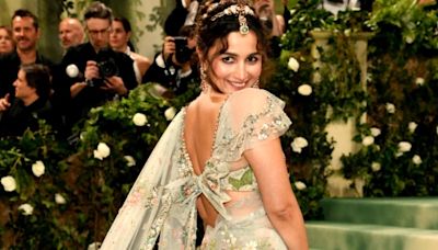 Met Gala 2024: Alia Bhatt Lets The Indian-ness Show at Red Carpet... With Dramatic Bow on Blouse - See Pics