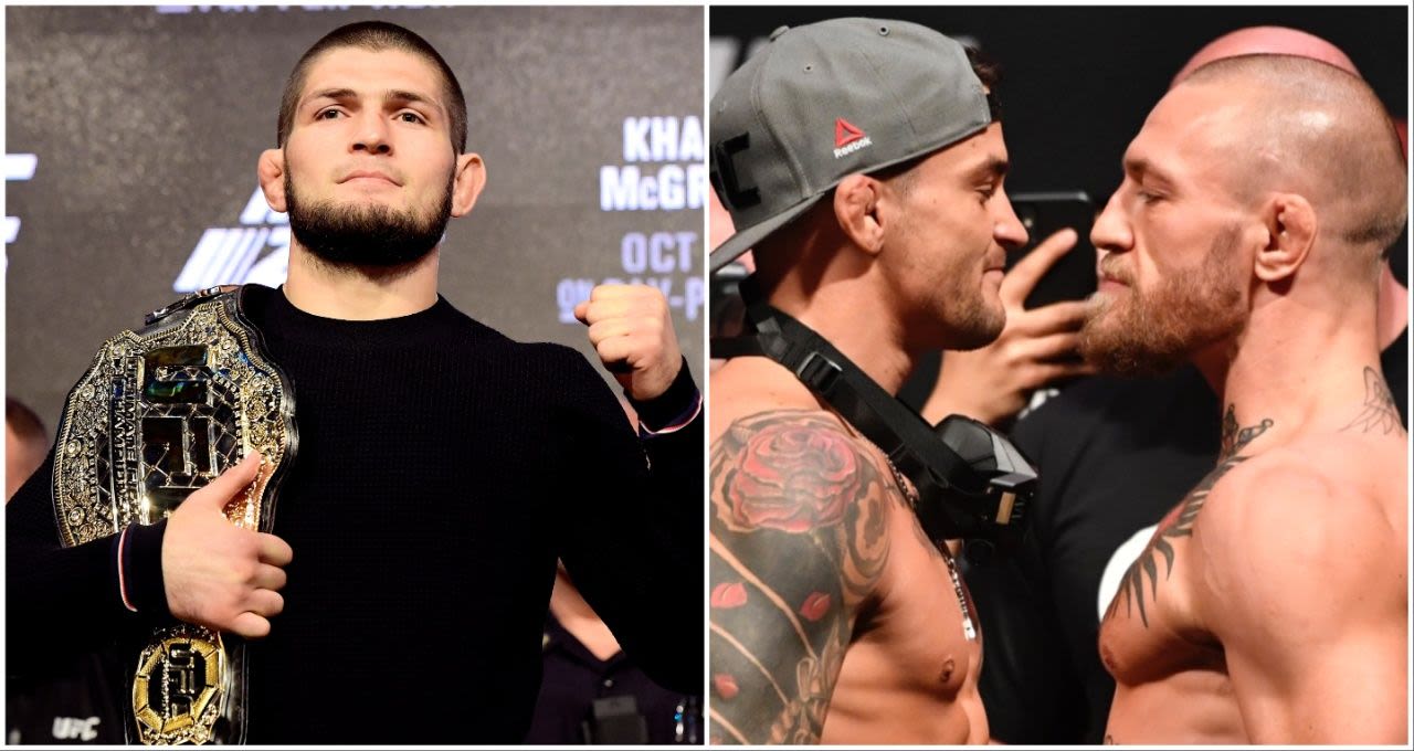 Khabib Nurmagomedov gives prediction for Dustin Poirier vs Conor McGregor without the leg break