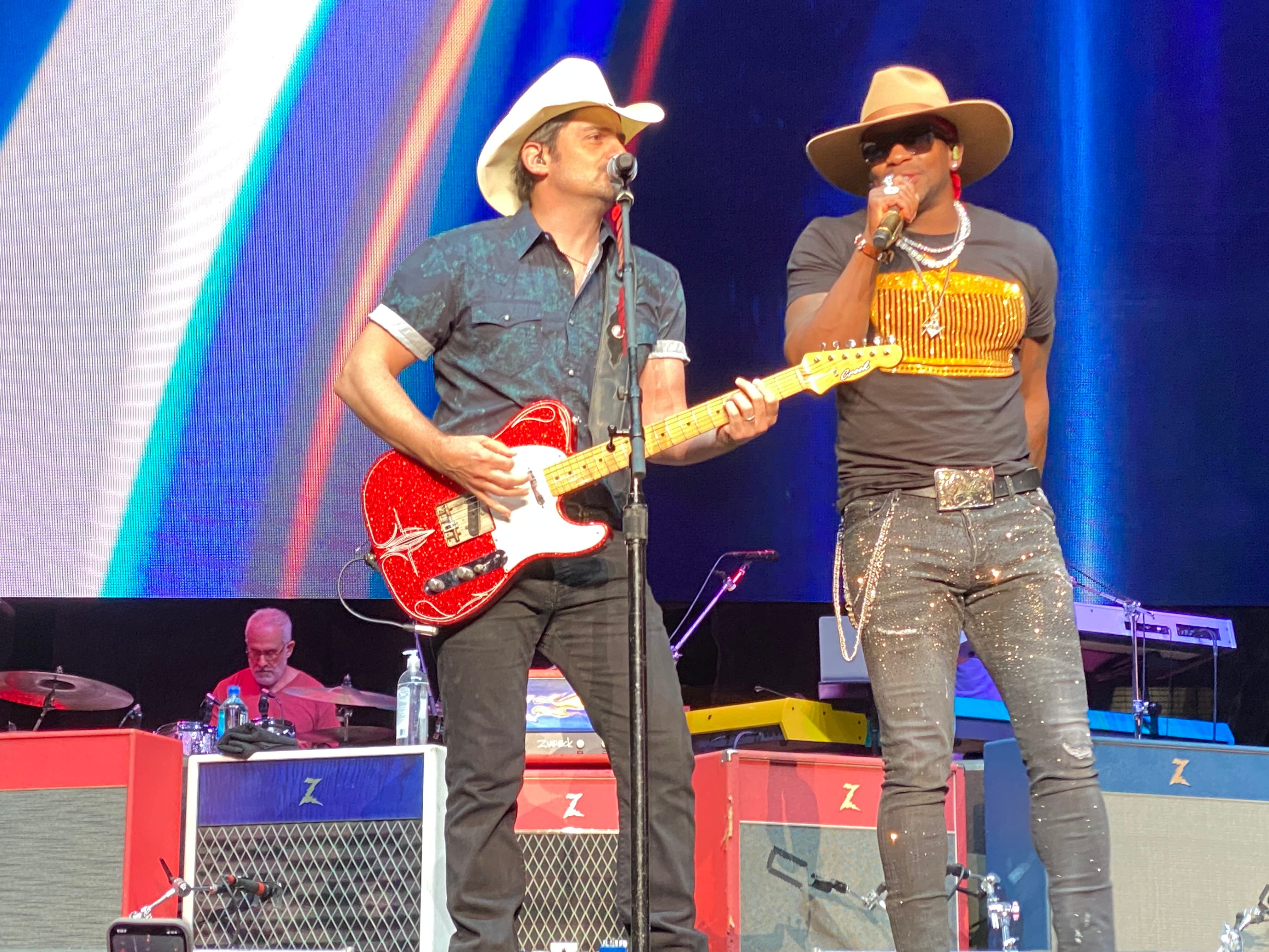 Country music jam at Centennial Plaza. Jimmie Allen putting on free show downtown