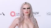 Julia Fox Stuns in Nipple-Bearing Dress For Elton 2024 Oscars Party