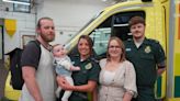 Mum and baby reunited with life-saving paramedics