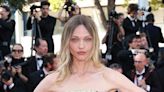 Sasha Pivovarova's Cannes Gold Foil Dress Is Very Crinkly—In a Good Way