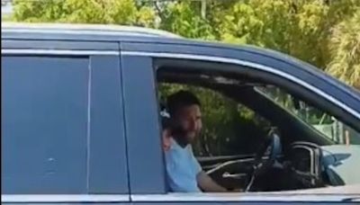 Video: Messi bajó la ventanilla para conversar con los ocupantes de otro auto