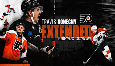 Flyers sign forward Travis Konecny to an eight-year extension | Philadelphia Flyers