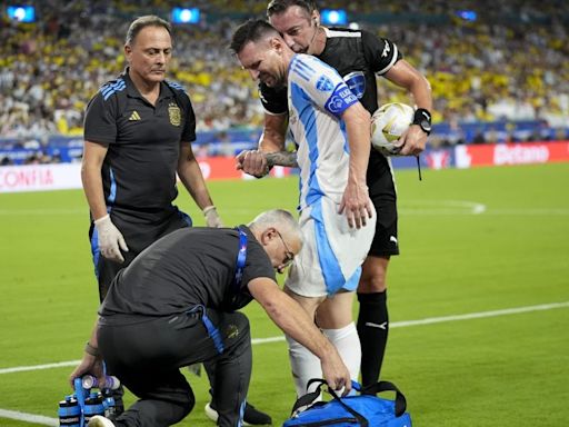 Copa America Final: Lionel Messi injures lower right leg, remains in game