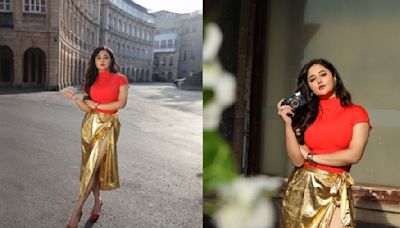 Rashami Desai Is A Visual Delight In High-Chic Top & Golden Skirt. Seen Her Video Yet?