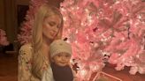Paris Hilton and Son Phoenix Pose in Front of Pink Christmas Tree to Celebrate 'Our Baby Girl London’