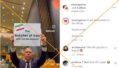 Video of protest against Iran's Raisi at UN is altered