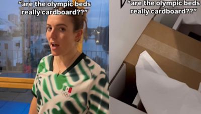 Deportista mexicana exhibe las camas de cartón que hay en la villa olímpica de París 2024; ésta es la razón por la que son así