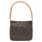 【二手名牌BRAND OFF】LOUIS VUITTON 路易威登 棕色 原花 PVC塗層帆布 Looping MM 單肩包 M51146