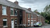 Picture shows blackened aftermath of blaze-hit terraced home in County Durham